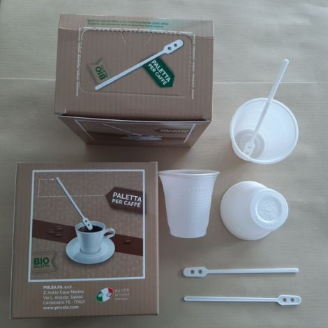 COMPOSTABLE KIT FOR COFFEE CONSUMPTION FOR BARS / RESTAURANTS - EMERGENCY COVID-19